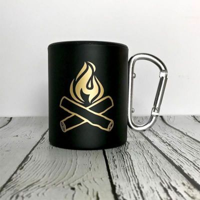 Tasse Happy Camper avec mousqueton et couvercle Tasse Happy Camper avec mousqueton et couvercle