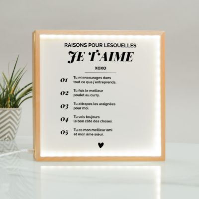 Light Box Cadre Lumineux Ce que j’aime chez… Light Box Cadre Lumineux Ce que j’aime chez…