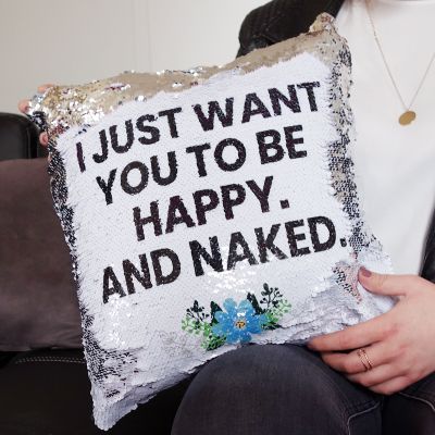 Housse de Coussin Glitter Personnalisable - Argent Housse de Coussin Glitter Personnalisable - Argent