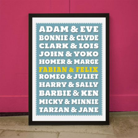 Poster personnalisable Couples Célèbres