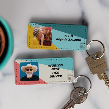 Porte-clés avec Photo et Texte