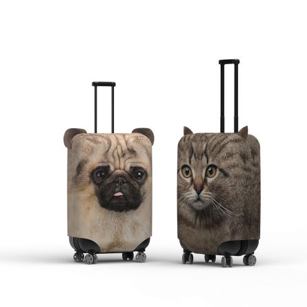 Housse de valise avec oreilles de chien ou de chat