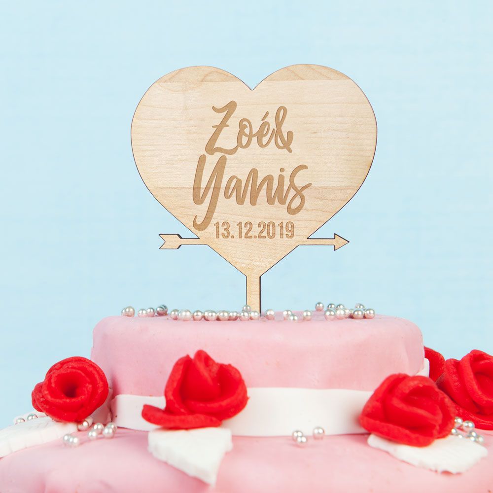 Decoration Personnalisable Cœur Pour Gateau Cadeauxfolies