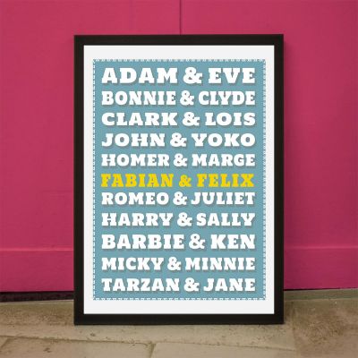 Poster personnalisable - Poster personnalisable Couples Célèbres