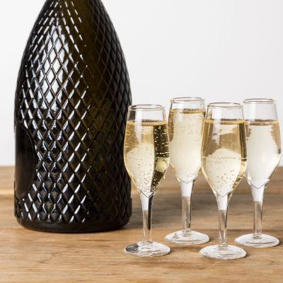 Petits cadeaux pas cher - Verres à shot en forme de flûtes à Champagne - Lot de 4