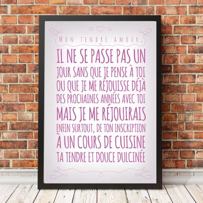 Poster personnalisable - Affiche Romantique personnalisable