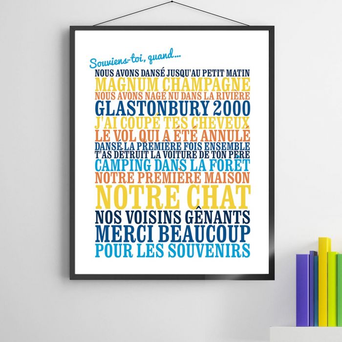 Idée cadeau : le poster personnalisable souviens-toi quand Idée cadeau : le poster personnalisable souviens-toi quand